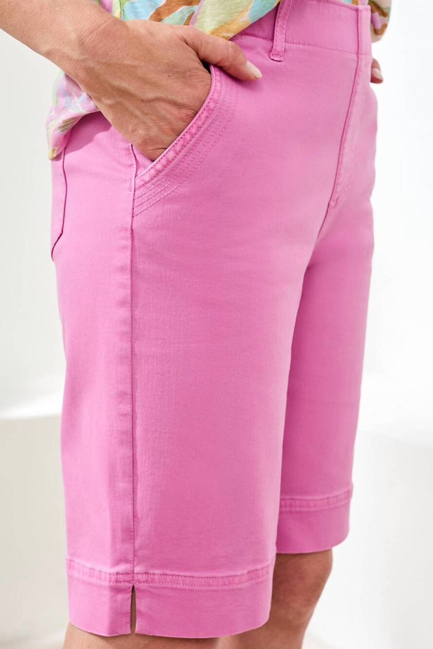 NEW TRIBAL pull on bermuda with topstitch in wisteria-1321